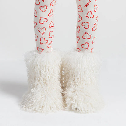 FAUX FUR SHAGGY BOOT | MARBLE