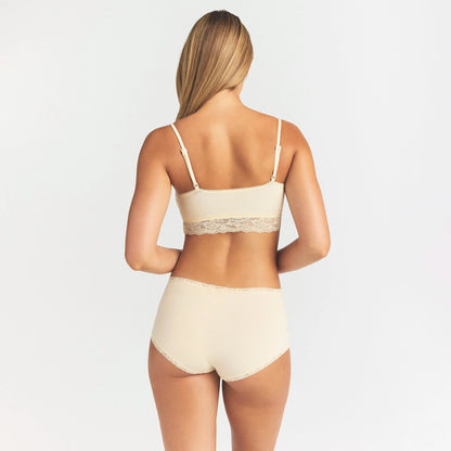 LIGHTWEIGHT COTTON LACE BOY SHORT | BUTTER TONAL