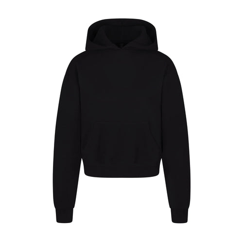 COTTON FLEECE HOODIE | ONYX