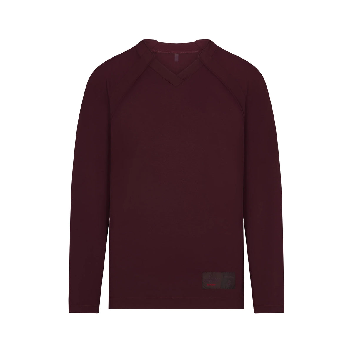 NikeSKIMS AIRY V-NECK OVERSIZED LONG SLEEVE TOP | CURRANT