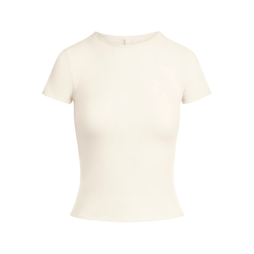 FEATHERWEIGHT CASHMERE TEE | EGRET