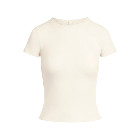 FEATHERWEIGHT CASHMERE TEE | EGRET