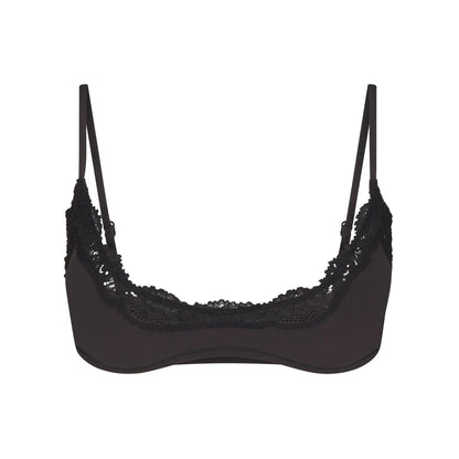 FITS EVERYBODY LACE SCOOP BRALETTE 2-PACK | MINI POLKA DOT AND ONYX