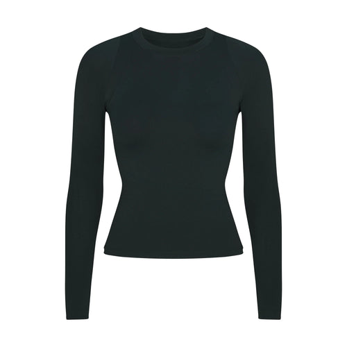 NikeSKIMS AIRY LONG SLEEVE CREW NECK TOP | DARK TEAL