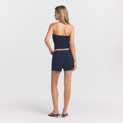 COTTON RIB LOOSE BOXER | NAVY
