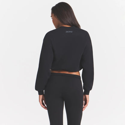 COTTON FLEECE BOMBER JACKET | ONYX