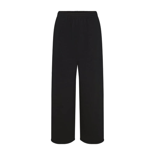 COTTON FLEECE OVERSIZED STRAIGHT LEG PANT | ONYX