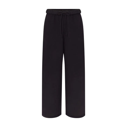 COTTON FLEECE STRAIGHT LEG PANT | ONYX