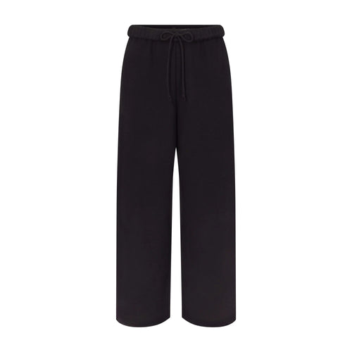 COTTON FLEECE STRAIGHT LEG PANT | ONYX