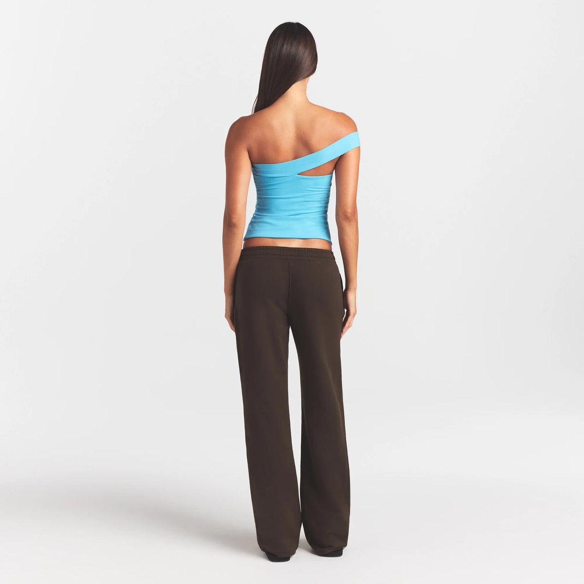 FRENCH TERRY STRAIGHT LEG PANT | ESPRESSO