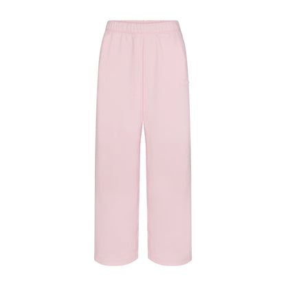 COTTON FLEECE STRAIGHT LEG PANT | CHERRY BLOSSOM