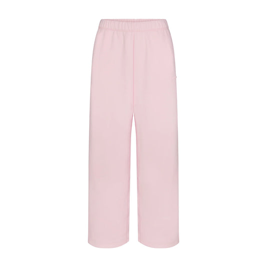 COTTON FLEECE STRAIGHT LEG PANT | CHERRY BLOSSOM