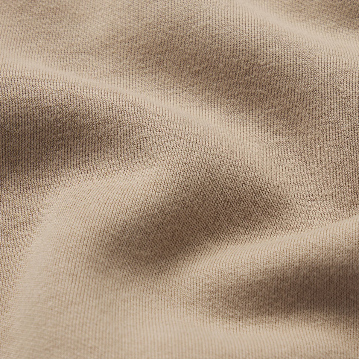 COTTON FLEECE CROPPED HOODIE WITH EMBOSSED LOGO | LATTE