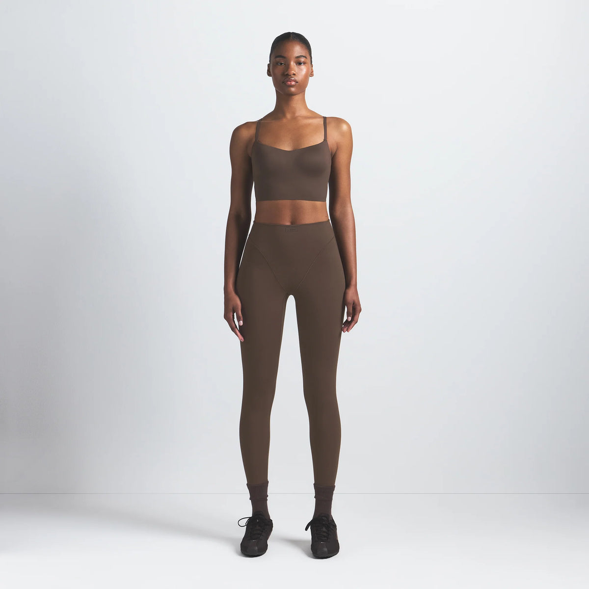 NikeSKIMS MATTE CAMI BRA TOP | DARK SEPIA