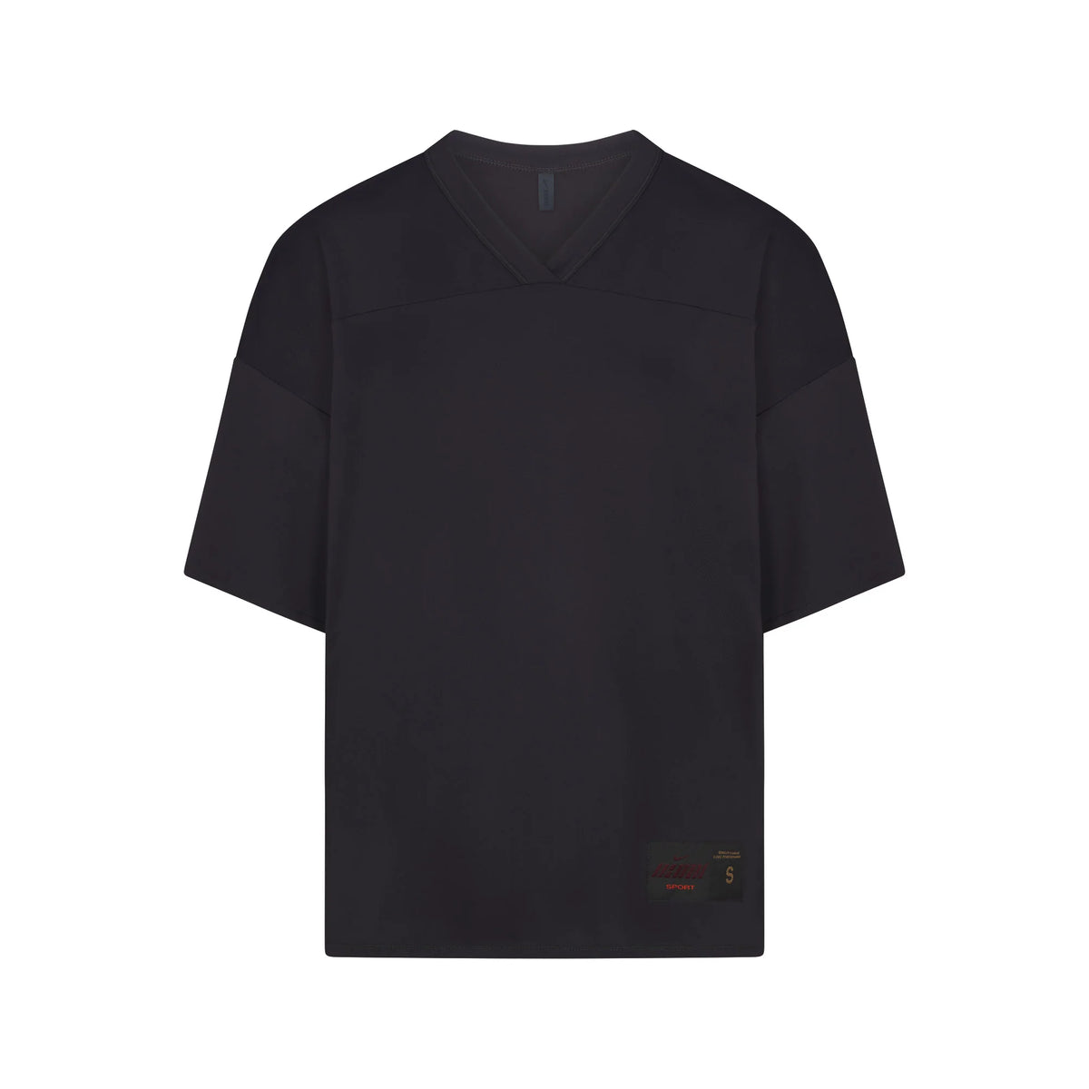 NikeSKIMS AIRY V-NECK OVERSIZED TOP | OBSIDIAN