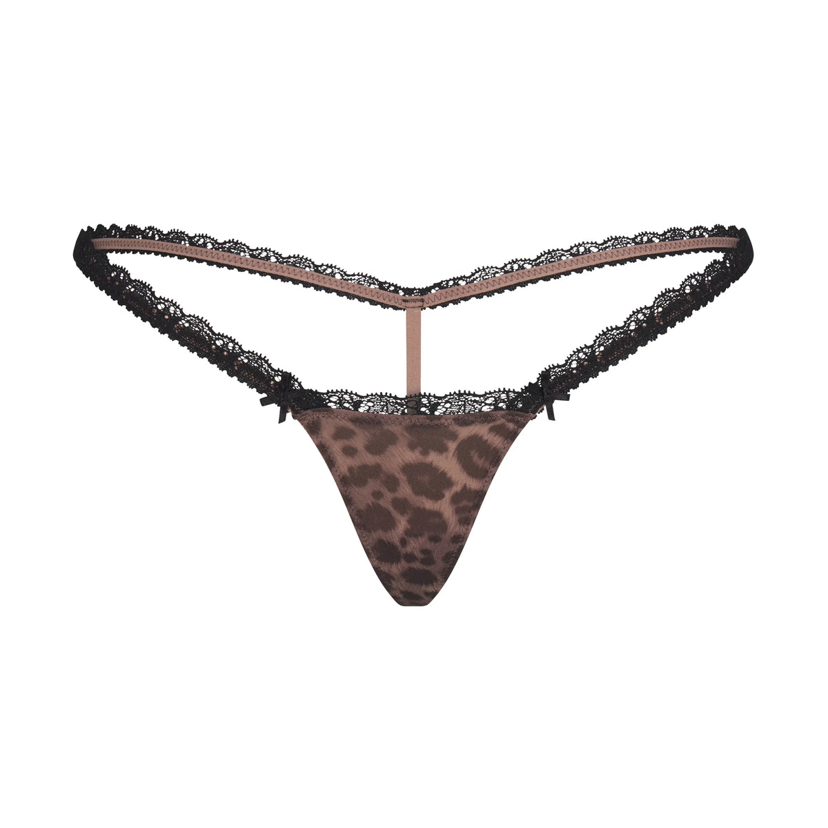 FITS EVERYBODY LACE MICRO THONG | UMBER LEOPARD PRINT