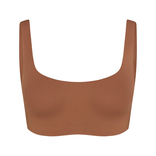 NikeSKIMS MATTE SCOOP NECK BRA | CAROB BROWN