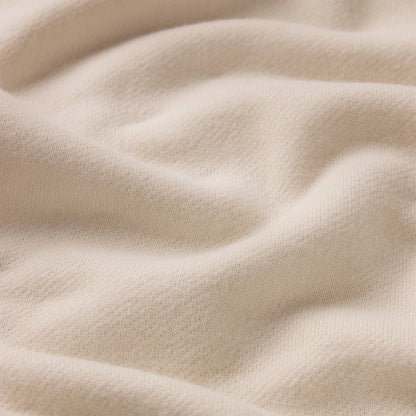 DRAPEY FRENCH TERRY HALF ZIP | BUFF