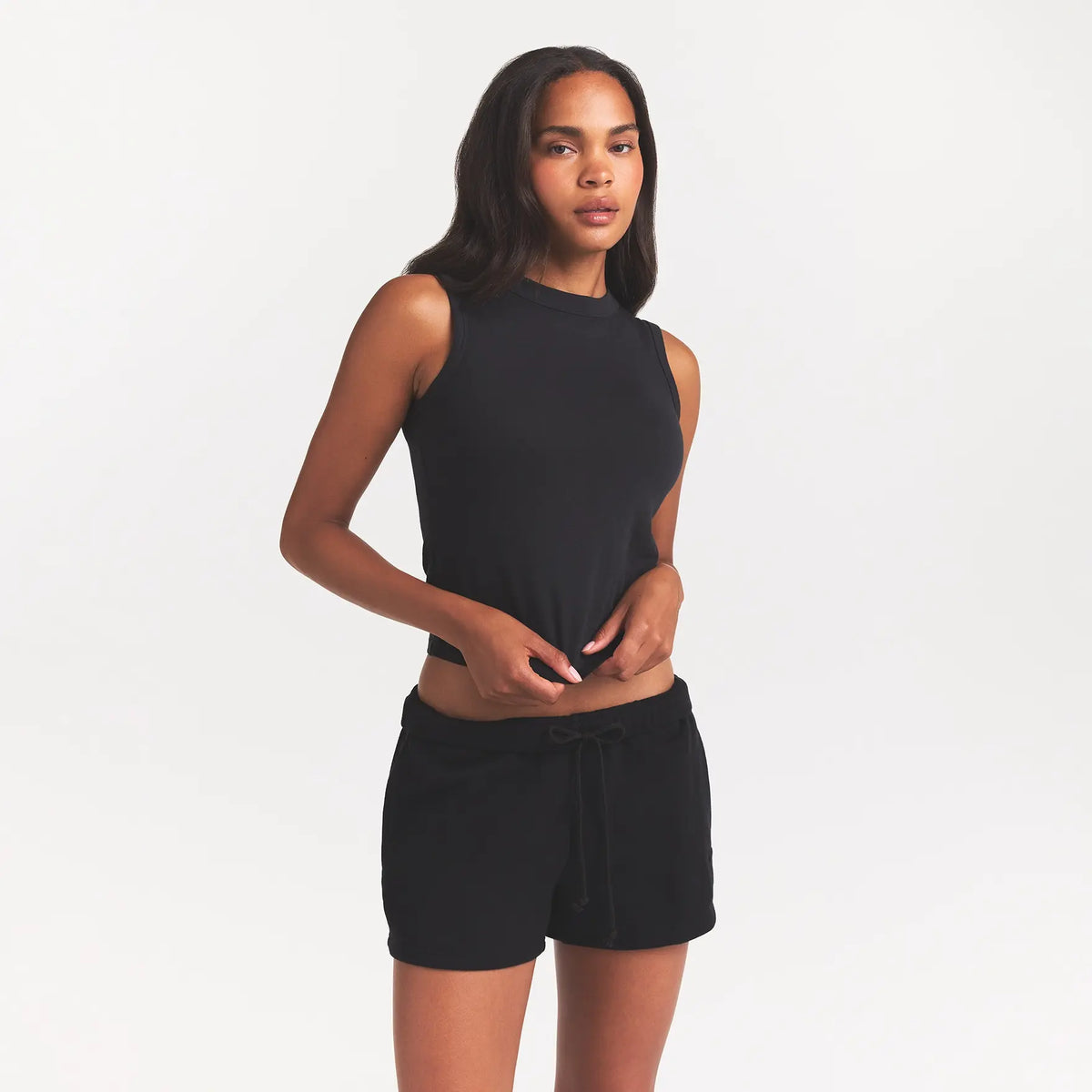 COTTON FLEECE SHORT | ONYX
