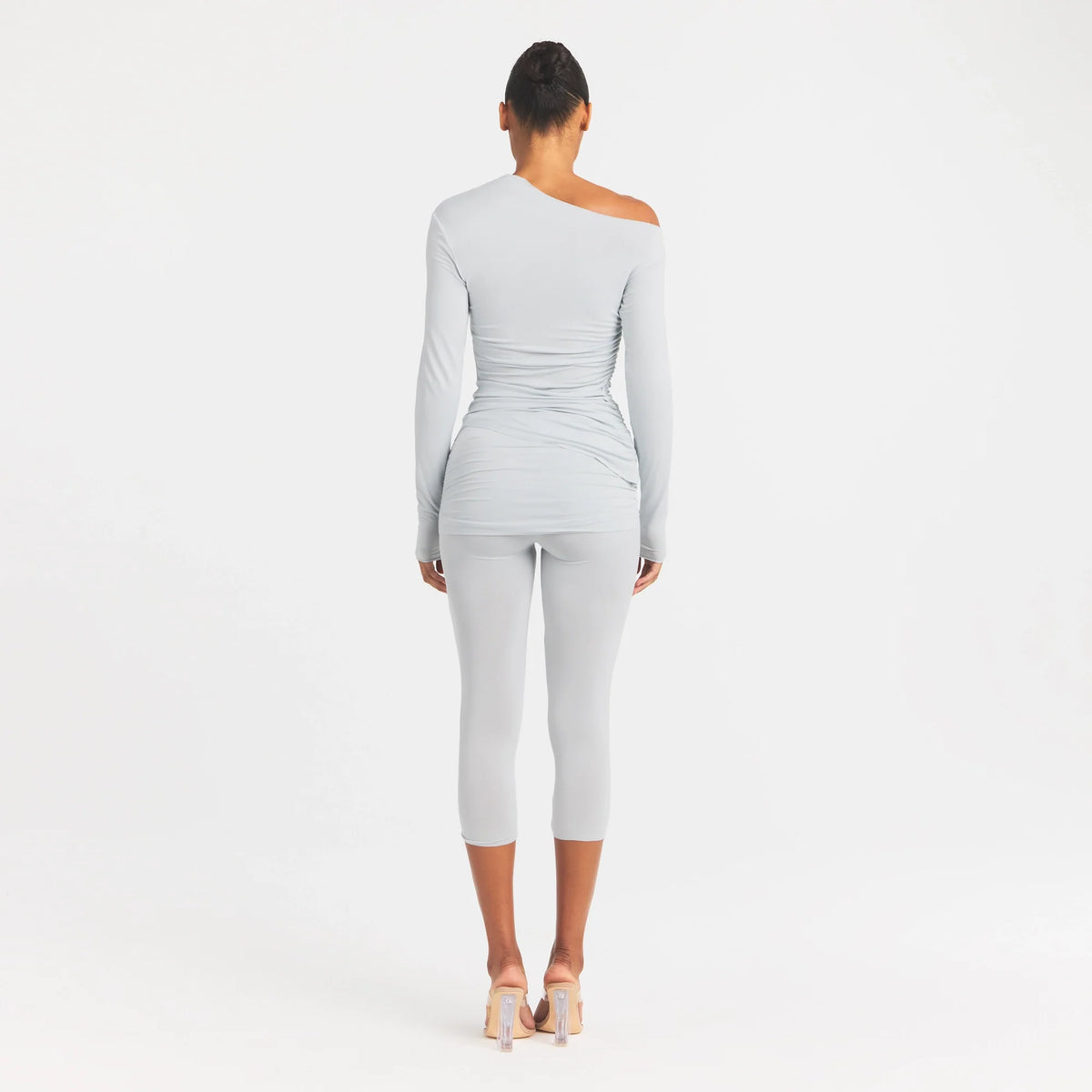 CUPRO JERSEY WRAP CAPRI | PEARL