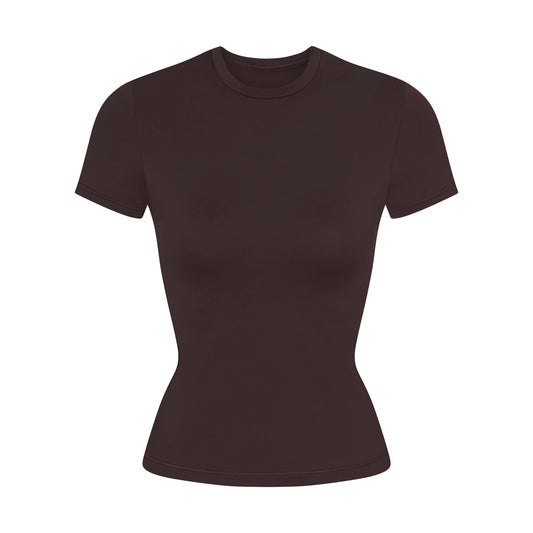 NikeSKIMS MATTE PADDED BABY T-SHIRT | DARK SEPIA