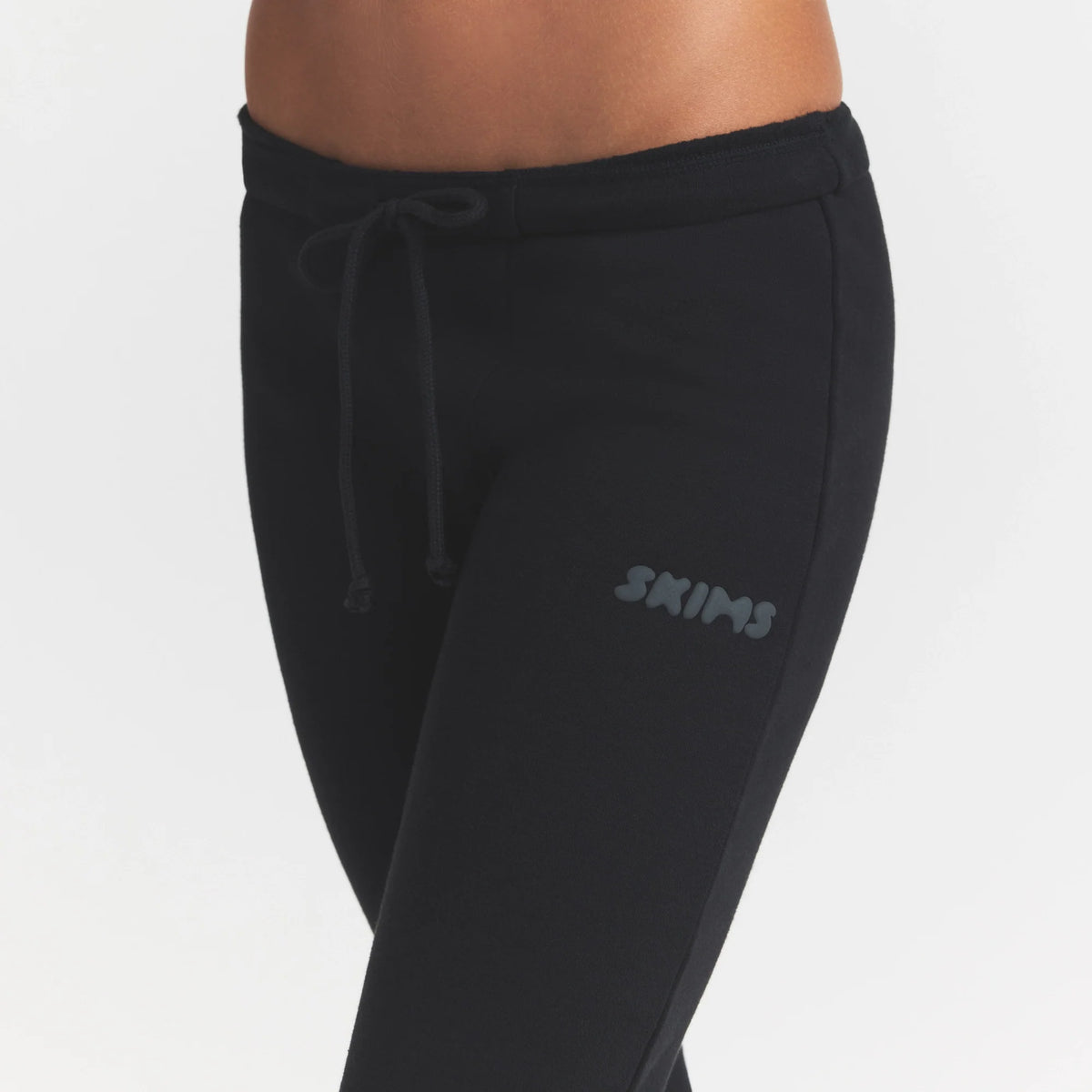 COTTON FLEECE LEGGING WITH EMBOSSED LOGO | ONYX