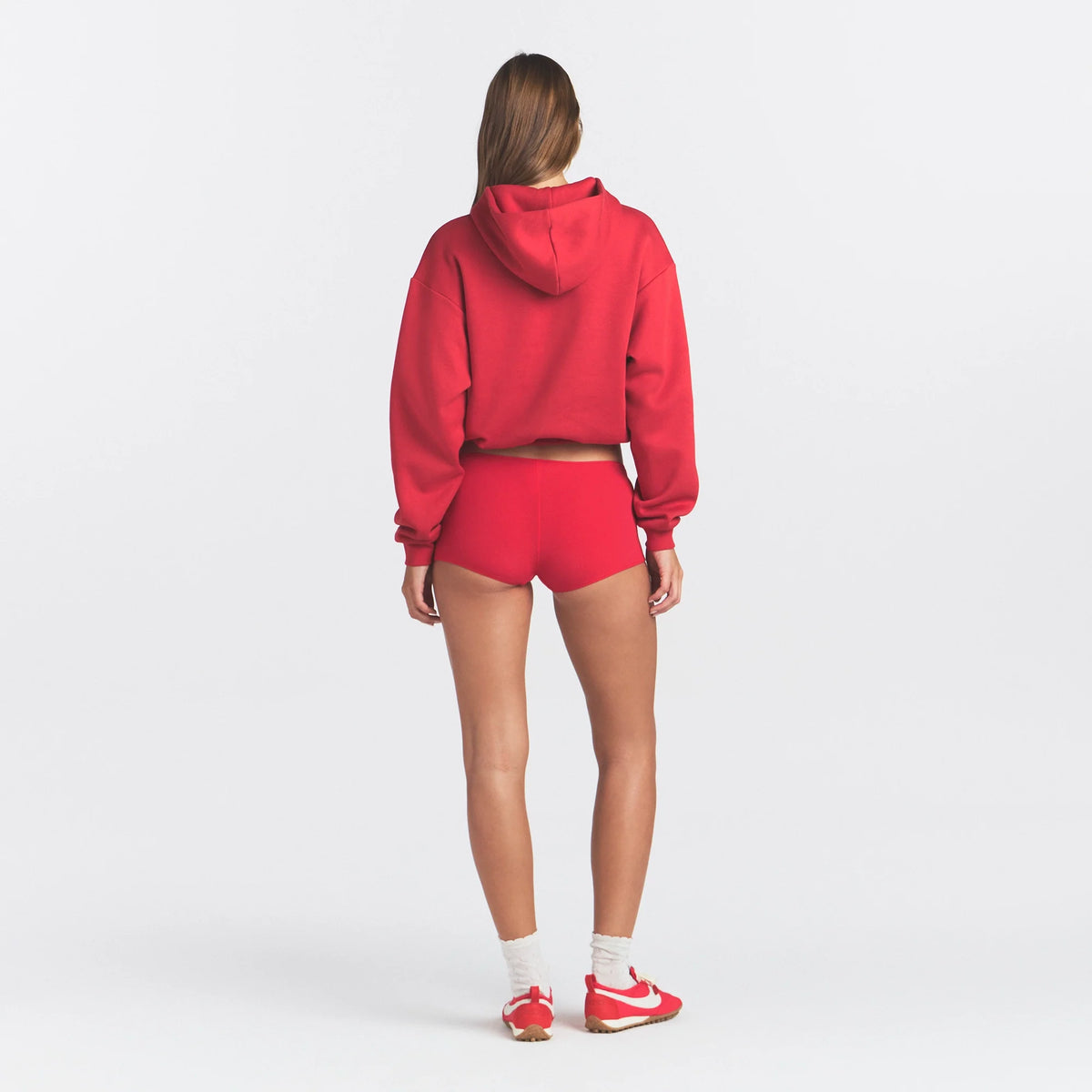 COTTON FLEECE HOODIE | WASHED RED