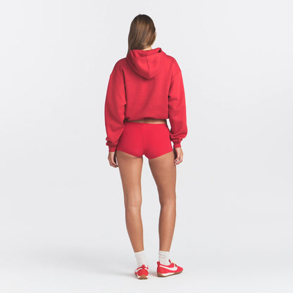 COTTON FLEECE HOODIE | WASHED RED