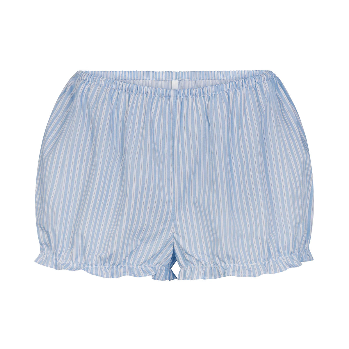 COTTON POPLIN SLEEP CROPPED BUTTON UP AND BLOOMER SET | MARINA MESH STRIPE