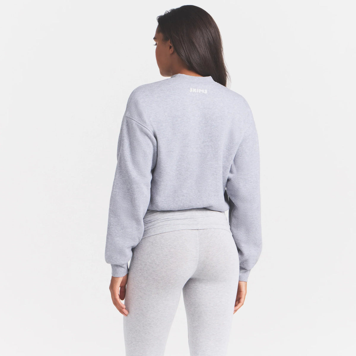 COTTON FLEECE BOMBER JACKET | HEATHER GREY