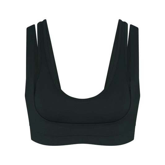 NikeSKIMS MATTE DOUBLE STRAP SCOOP BRA | DARK TEAL