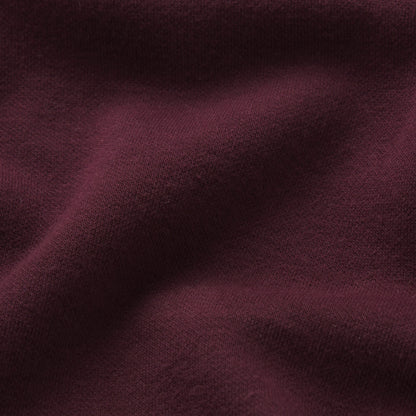 COTTON FLEECE CROPPED HOODIE WITH EMBOSSED LOGO | CURRANT