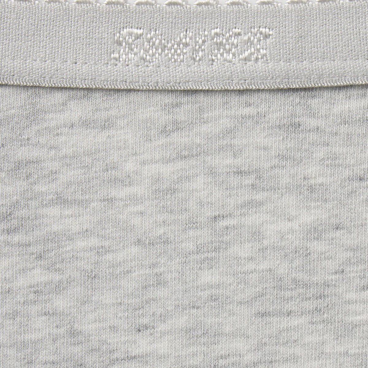 LIGHTWEIGHT COTTON LOGO PICOT THONG | LIGHT HEATHER GREY